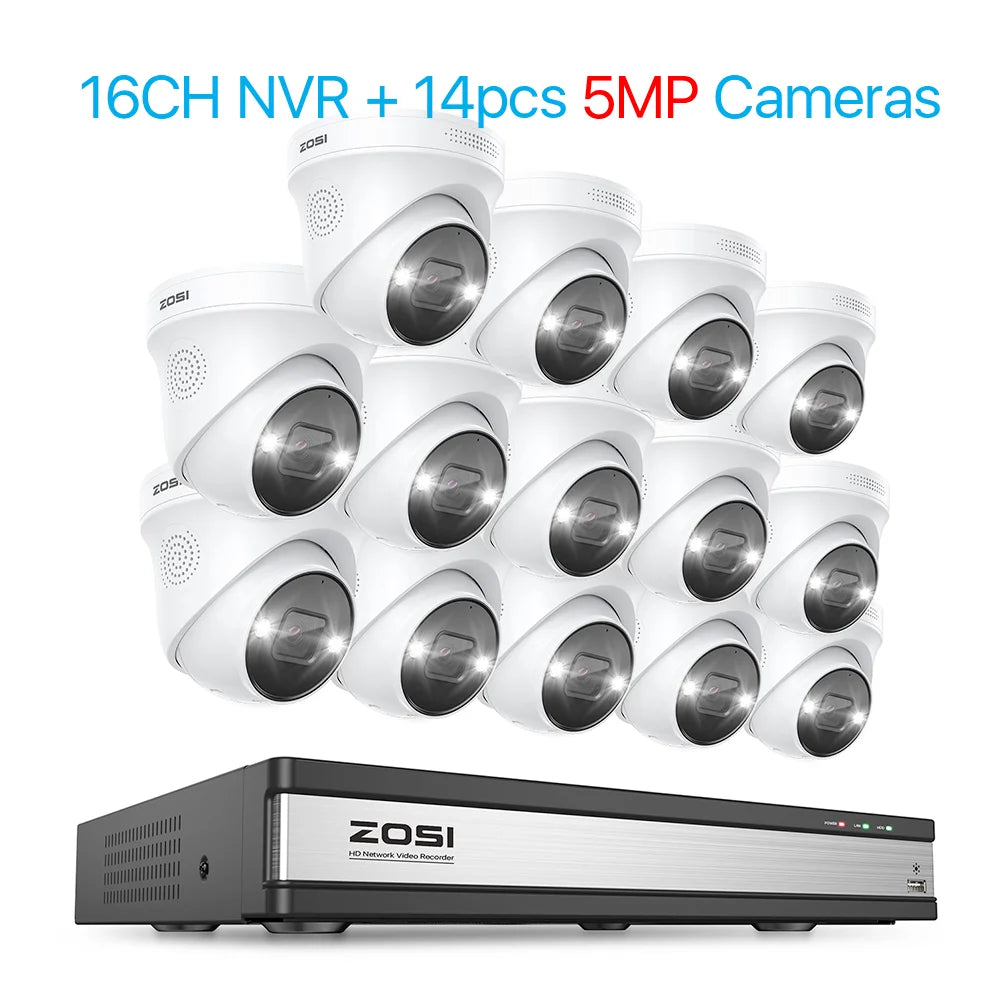 ZOSI 4K PoE Security Camera System with AI Detection