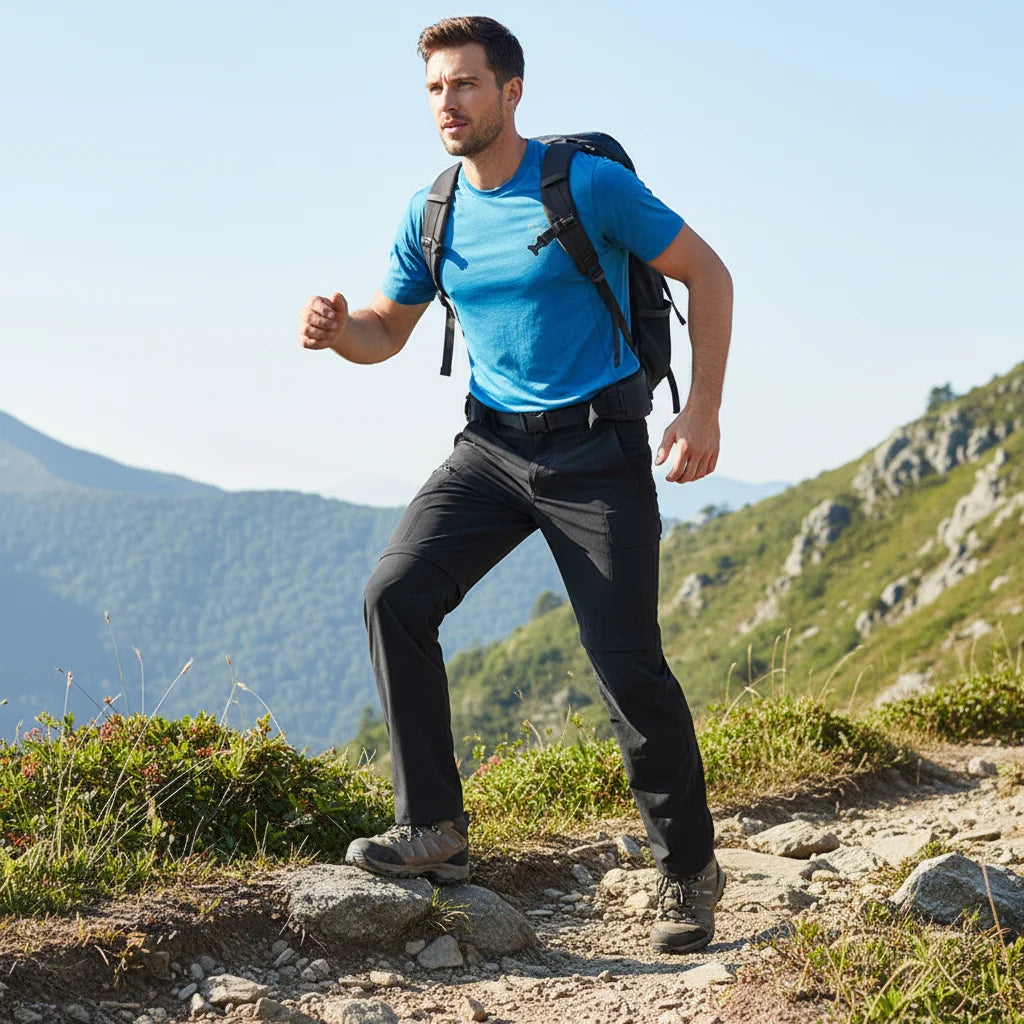 Pantalon de randonnée pour homme Fanuocetar amovible, sèche rapidement, camping, trekking, activités outdoor, pantalon stretch résistant aux rayures