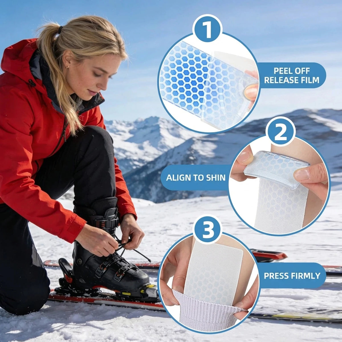 Selbstklebende Silikon-Gel-Schneestiefel-Pad