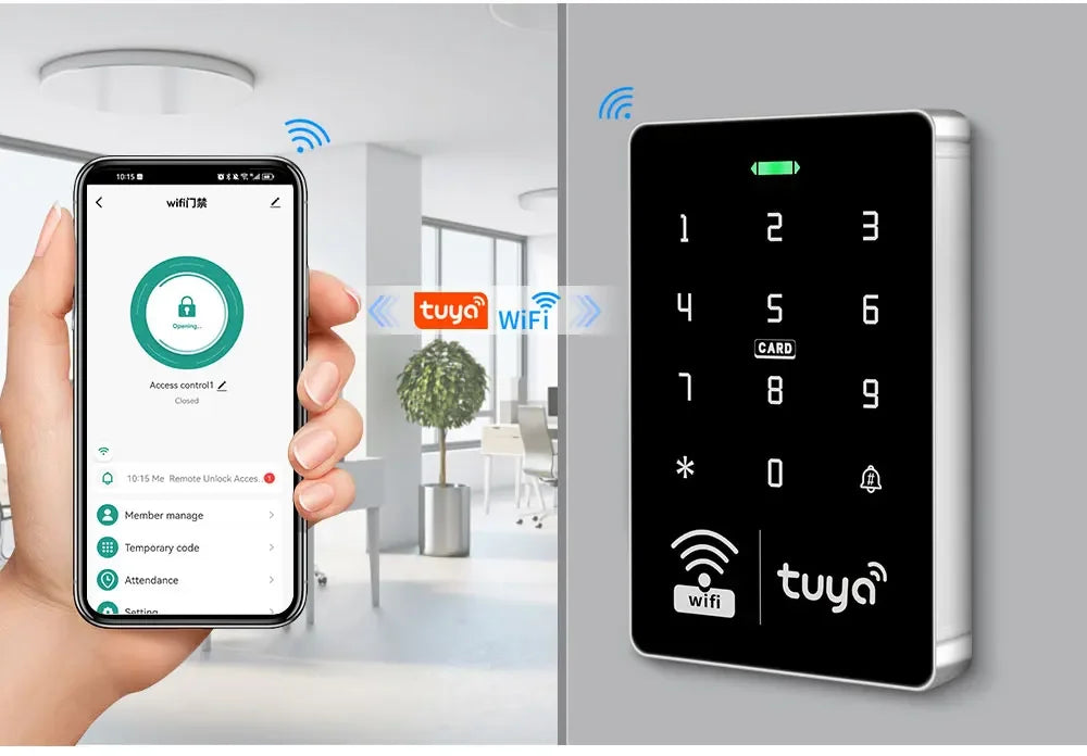 WiFi Tuya RFID přístupový ovladač IP68 S10