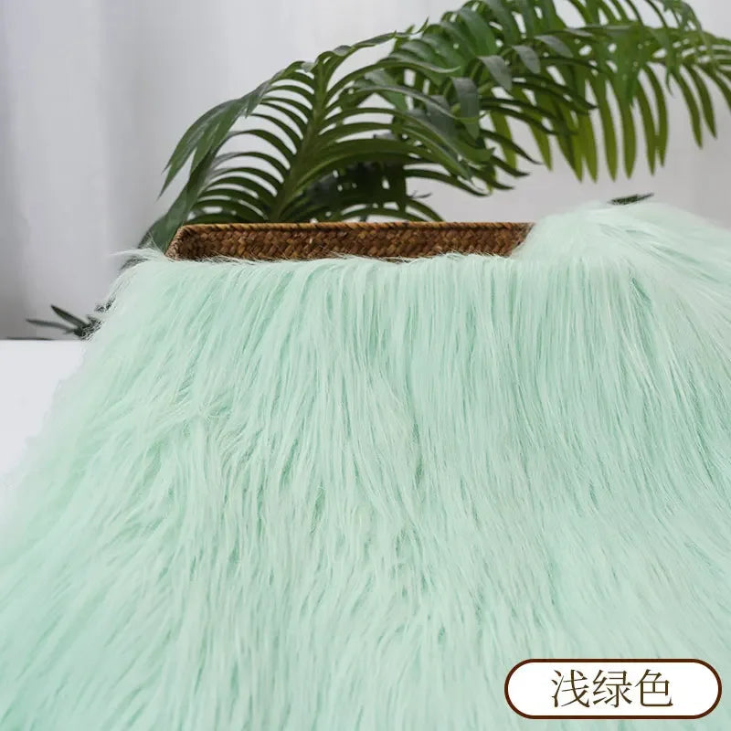 25x45cm Long Hair Faux Fur Fabric For Animal Suit DIY Doll Hair Beard Craft Making Material Patchwork Garment Sewing Accessories