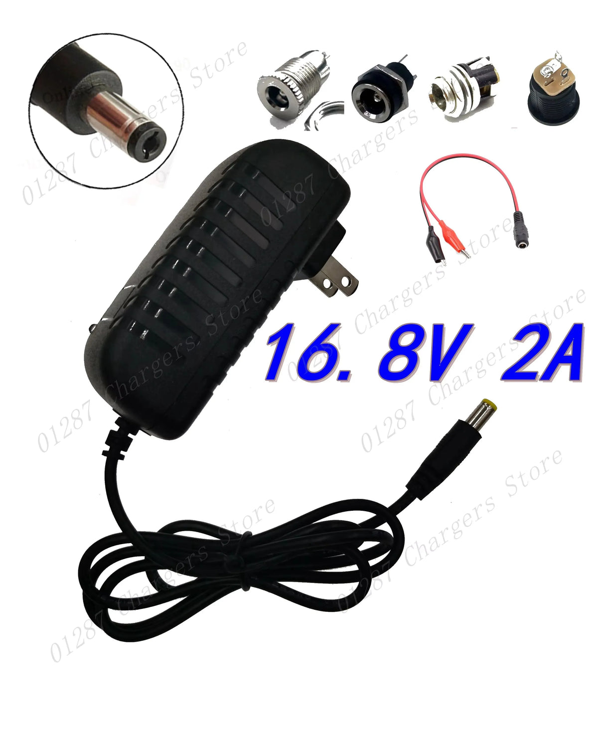 16.8V 2A Li-ion Battery Charger for 14.4V 18650 Lithium Battery DC5525 Power Jack Socket Female Panel Mount Connector