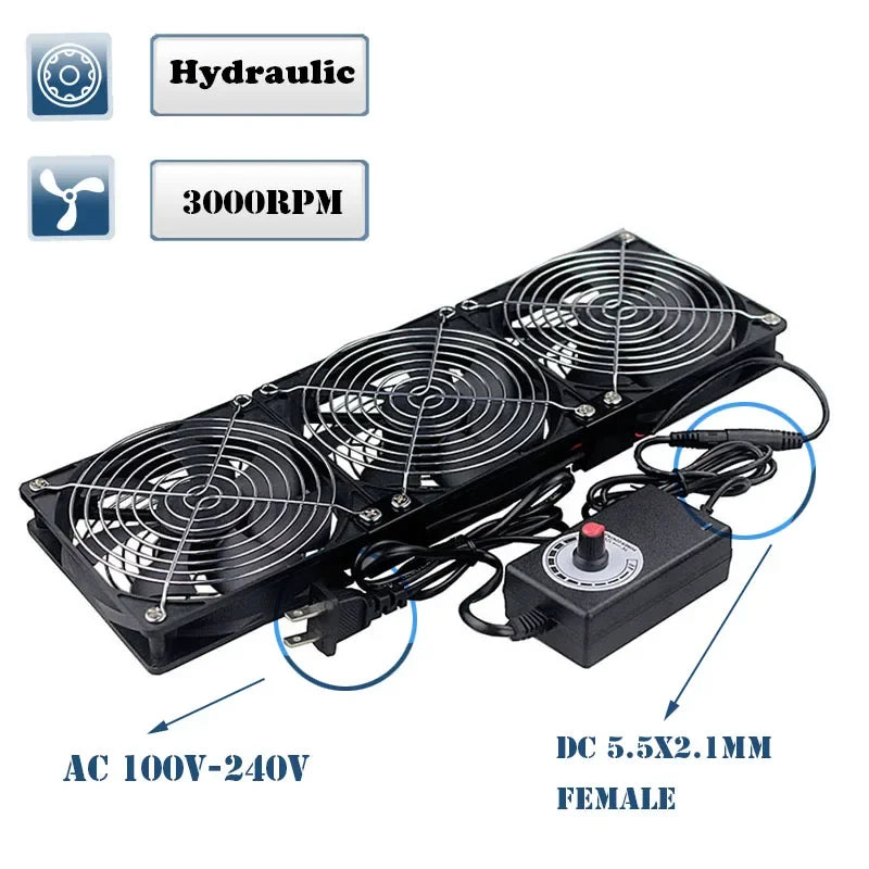 Chladicí ventilátor 120 mm a možnosti regulace rychlosti
