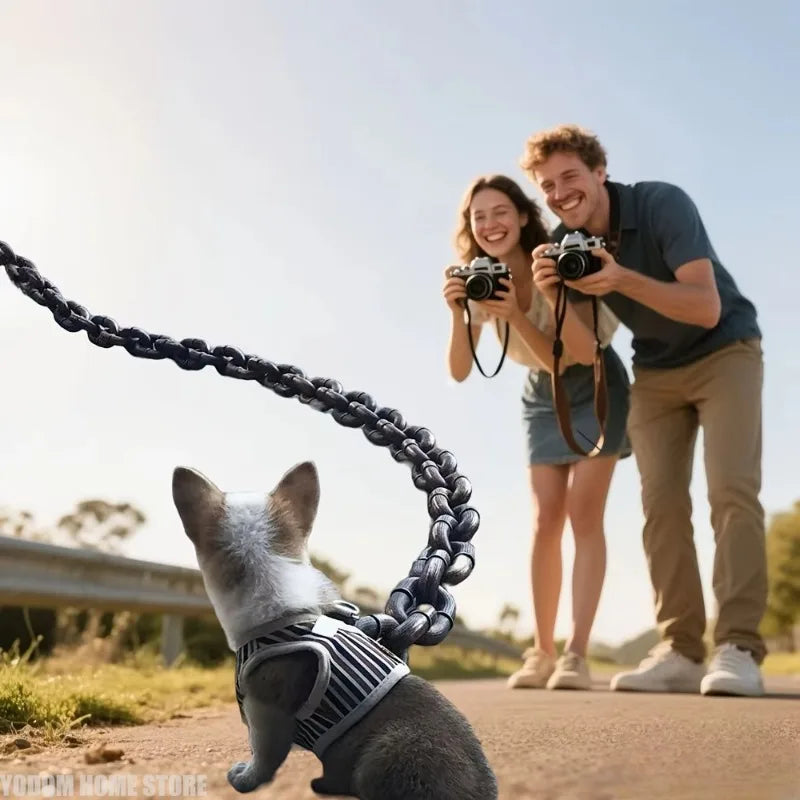 1ks sada 70palcové zábavné psí vodítko Plastový řetěz Rekvizity pro fotografování Odolná dekorace Roztomilé vodítko Příslušenství pro domácí mazlíčky