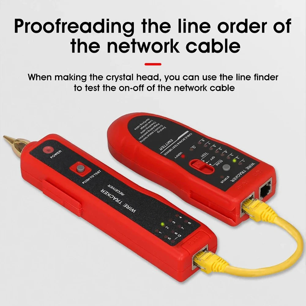 RJ45 and RJ11 Cable Tracker and Tester