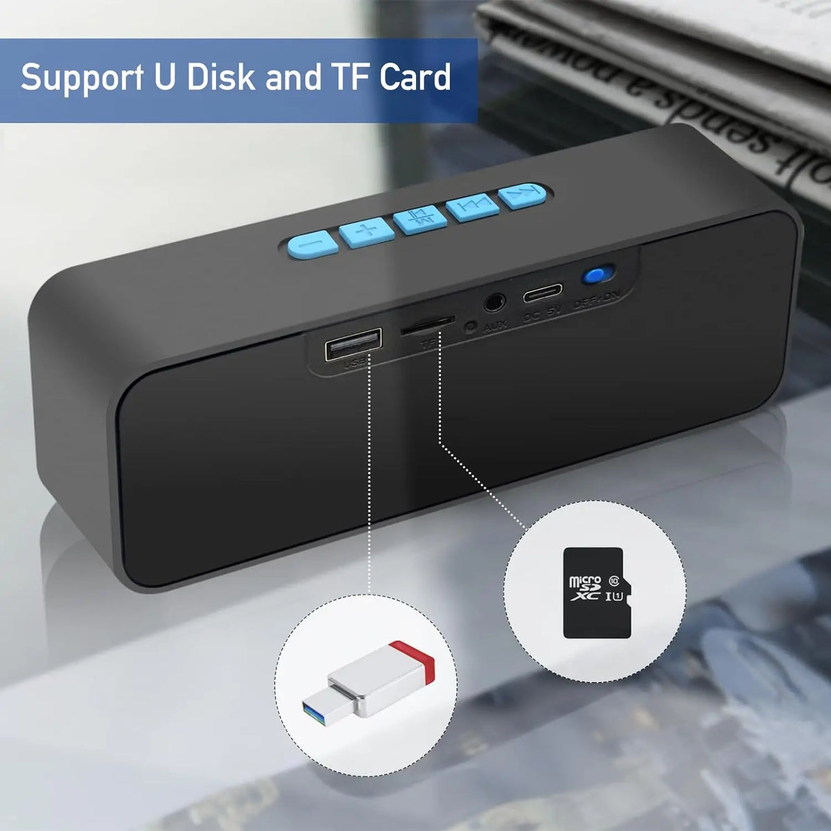 SC215 Bluetooth Speaker with FM, USB and AUX