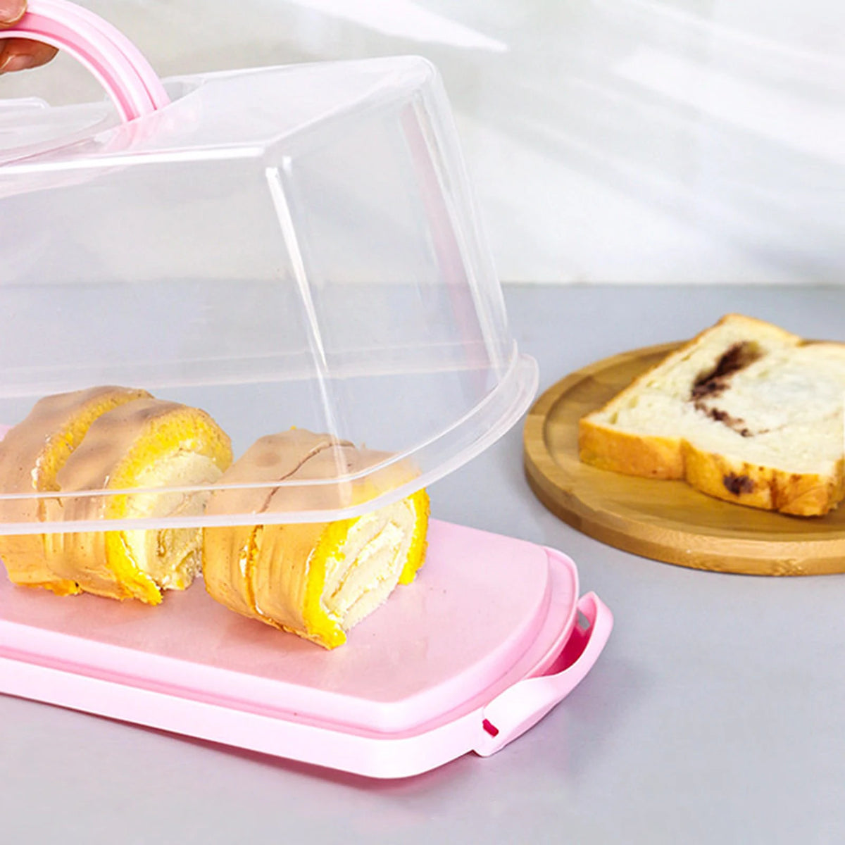 Loaf and Cake Carrier with Clear Lid