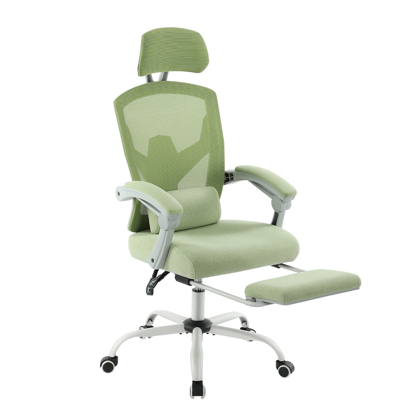 Ergonomic Reclining Mesh Office Chair with Footrest & Lumbar Support