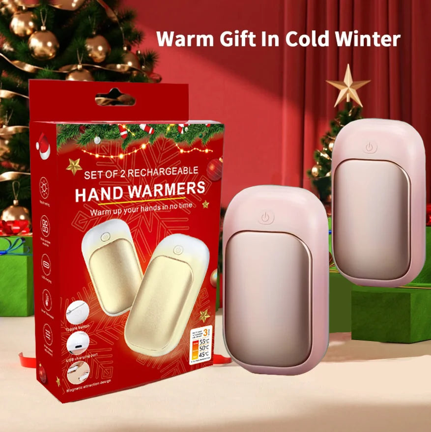 Magnetic Rechargeable Hand Warmer 2-Piece Set