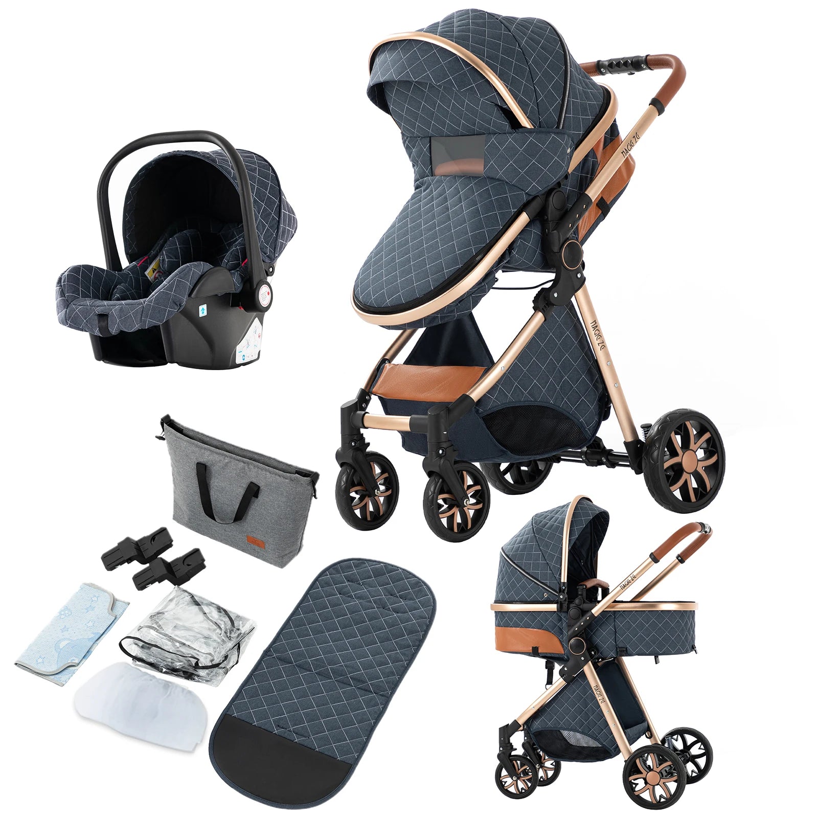 Lightweight Stroller 3‑in‑1 High‑Landscape Baby Stroller