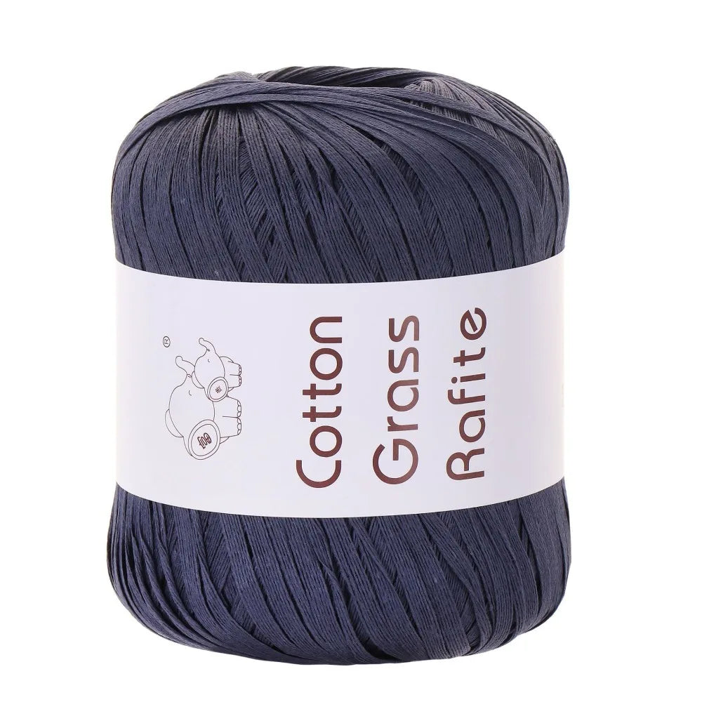 New Multicolour Rafia Yarn DIY Hand-Knitted Crocheting Paper Threads Raffia Straw Yarn Knitting