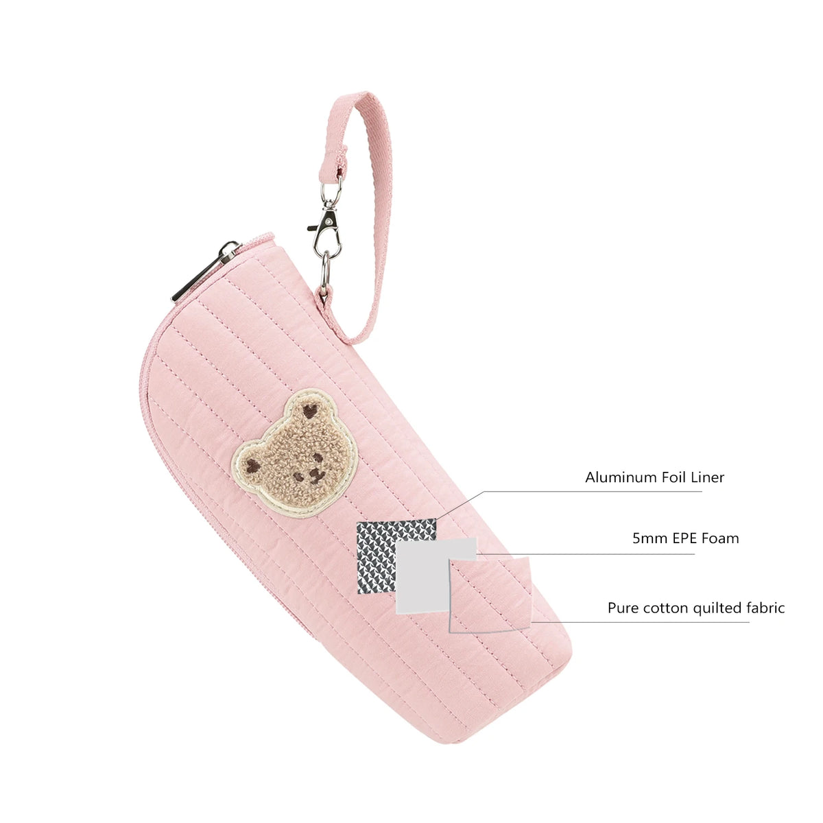 Insulated Bottle Carry Bag with Zip Closure