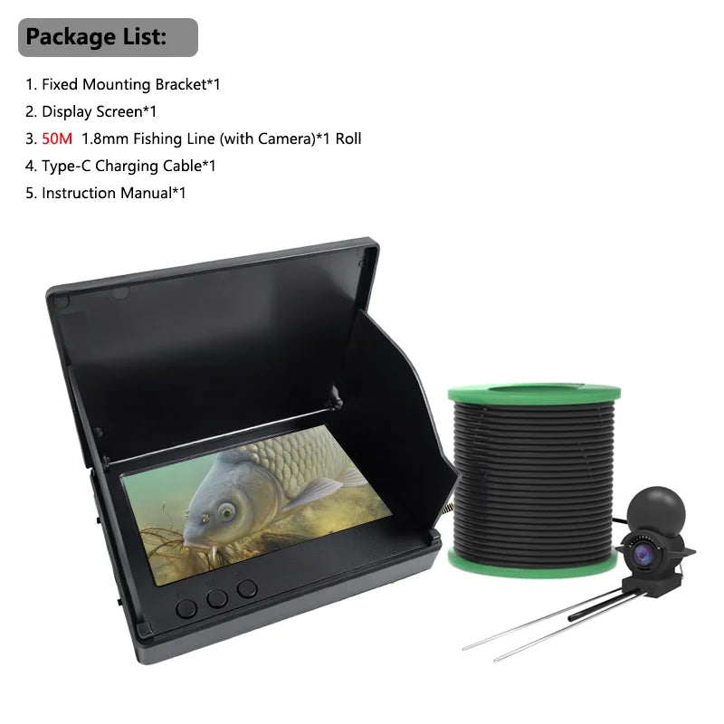 1080P Underwater Fishing Camera with 4.3-Inch LCD