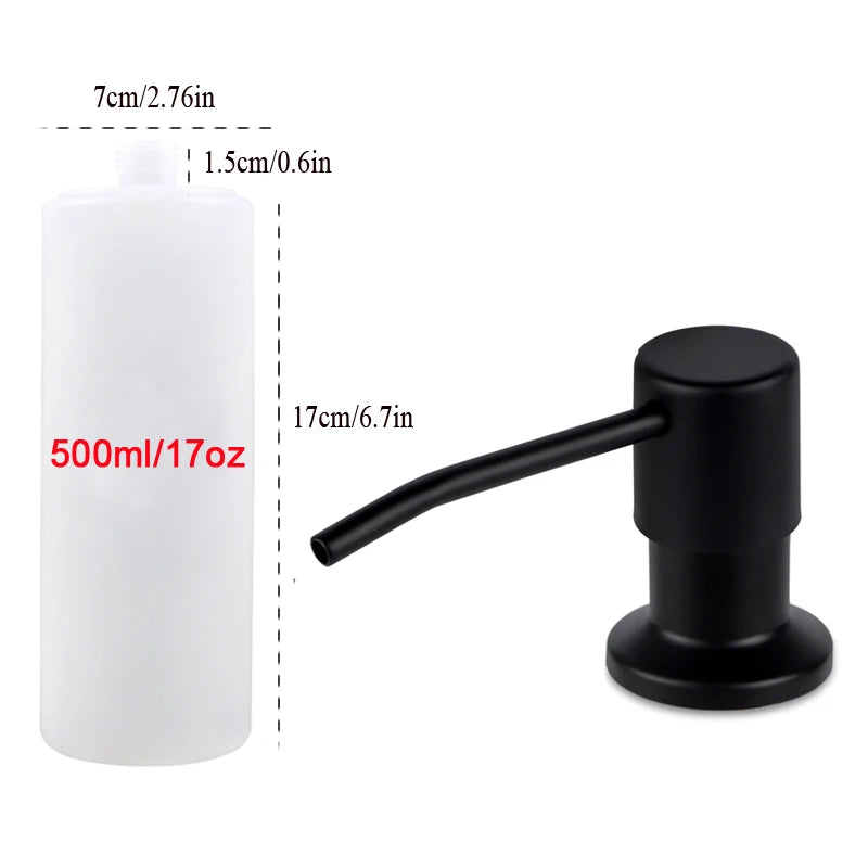 Soap Dispenser for Kitchen Sink, Kichen Sink Soap Dispenser,Extension Tube kit, Under Sink Soap Dispenser Pump, No Need More Ref