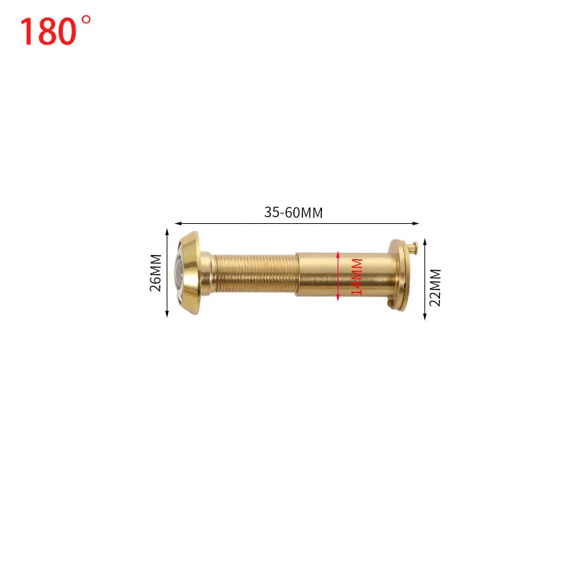 Brass Door Viewer with Privacy Cover