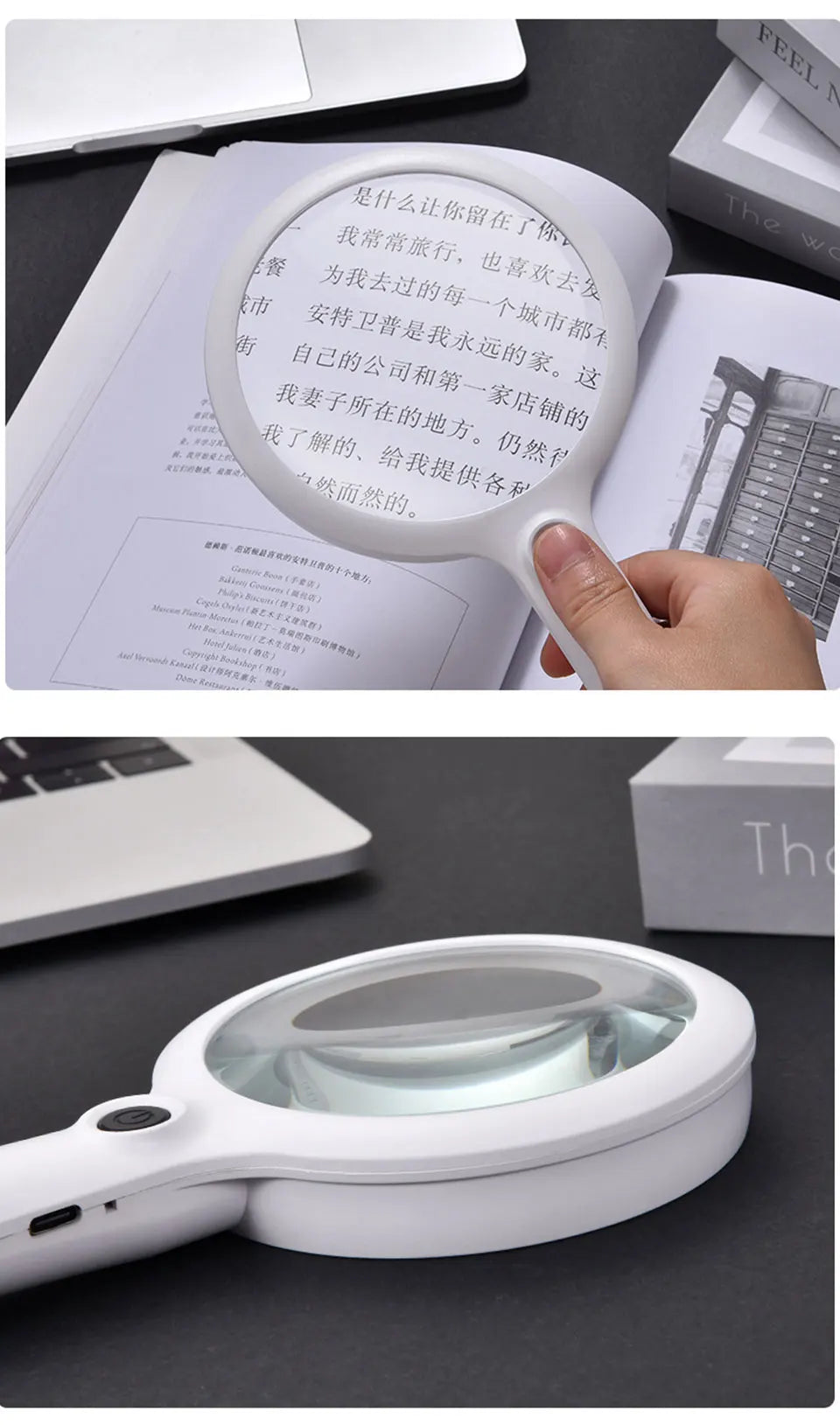 Rechargeable Illuminated Hand Magnifier