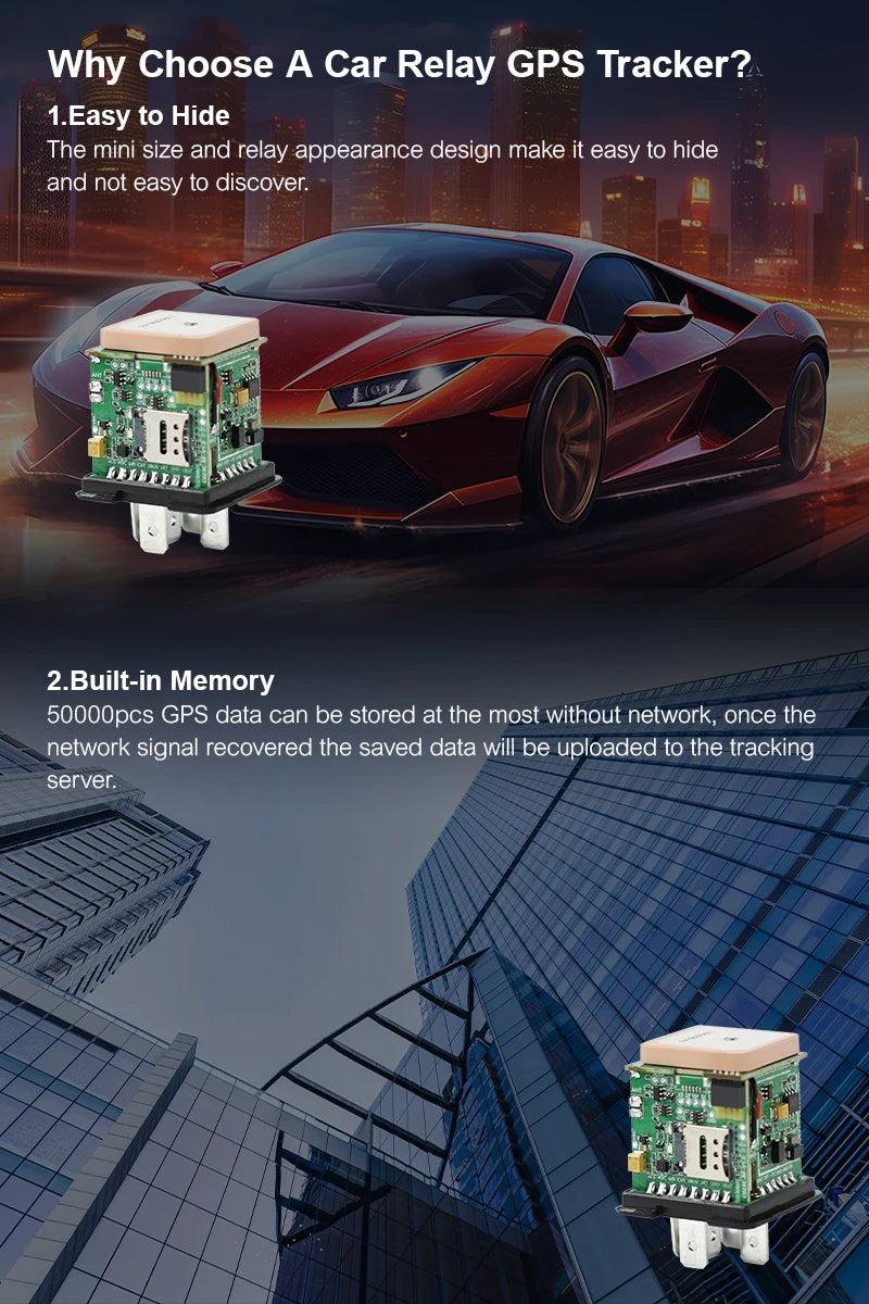 GPS-Auto-Tracking-Gerät DK09 4G Echtzeit-Tracker GSM-SMS Kleine Größe Relay-ähnlich Unterstützung bei Öl- und Stromausfällen