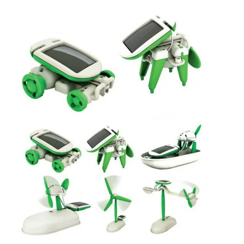 Robot Kits 6 in 1 DIY Solar Robot Science Experiment Creative Physics STEM Education Toys Enhance Assembly Skills Gifts