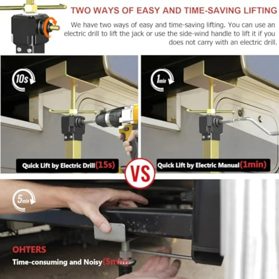 Adjustable RV Slide Out Supports Jacks 16.7–36 with Drill Adjust