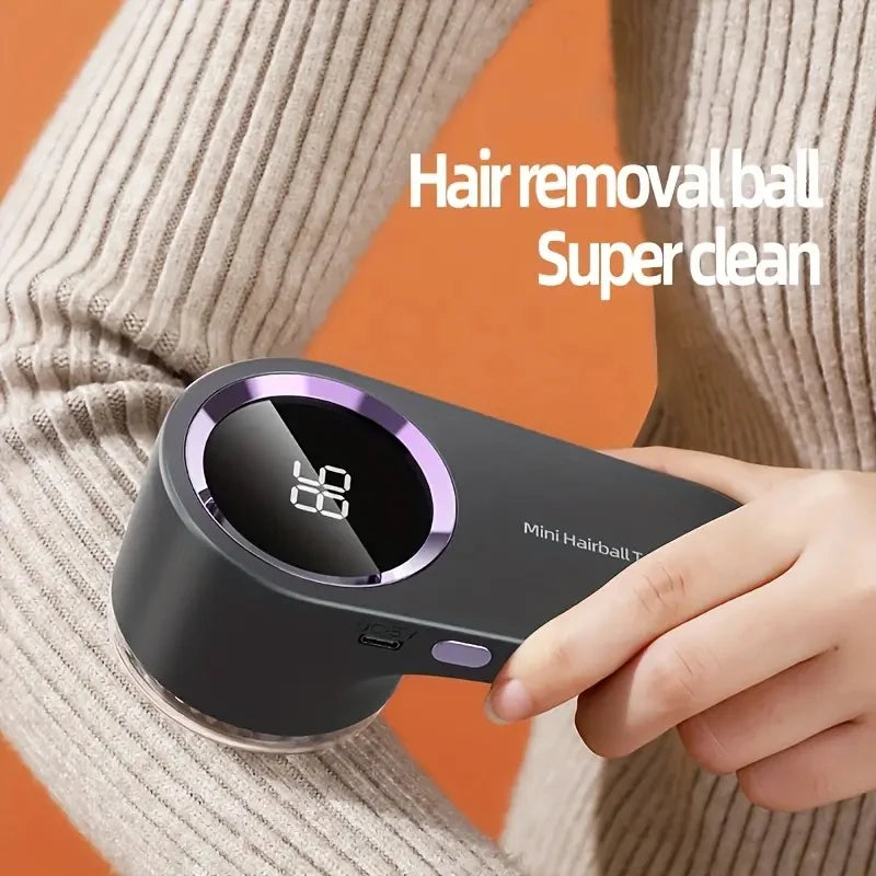 Rasoir anti-bouloches rechargeable USB avec affichage numérique