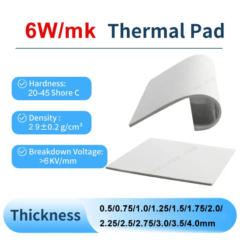 Soft Silicone Thermal Pads - Multiple Thicknesses