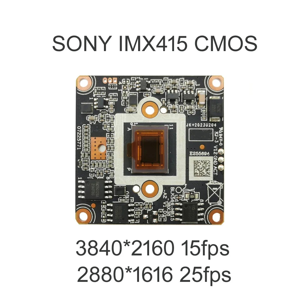 Módulo de cámara IP mini 4K en placa 38x38 mm