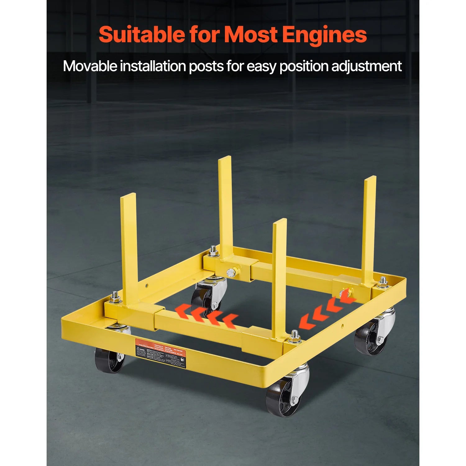 750 lbs Engine Stand with Swivel Casters for Stable Repair Work
