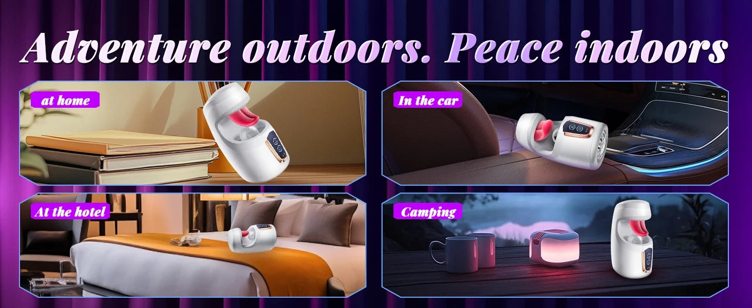 Мастурбатор для чоловіків із язиковим лизанням, режимами руху вперед-назад і лизанням