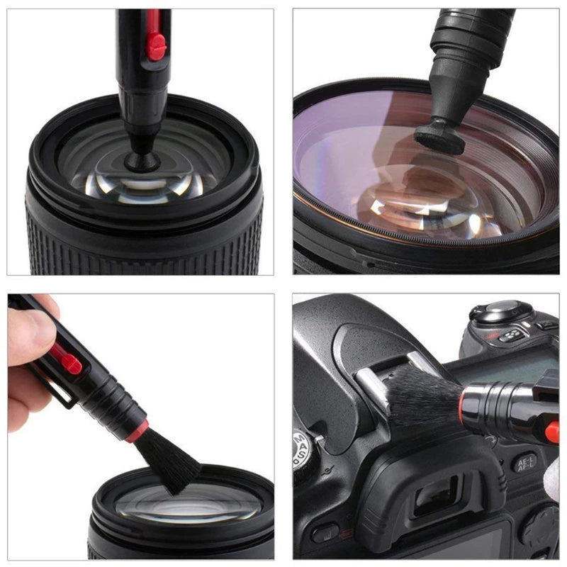 Kit di pulizia per fotocamera e obiettivi da 6 pezzi con custodia