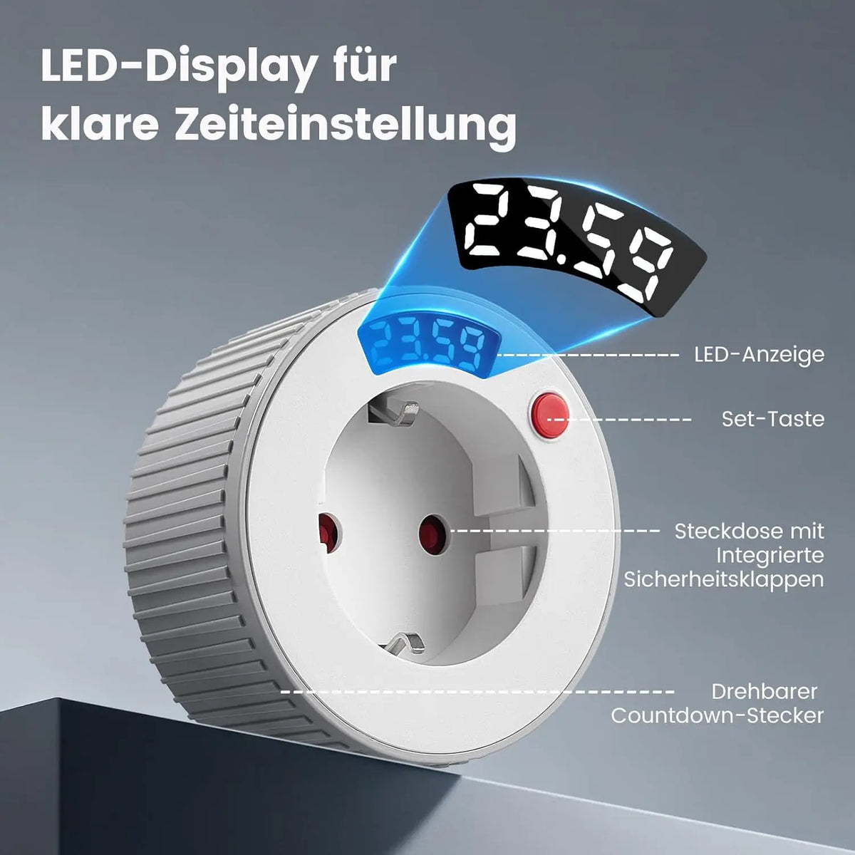 TM15 Digital Countdown Timer Socket, EU 230 V