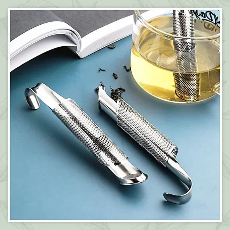 Stainless-Steel Tube Tea Infuser and Brush Options