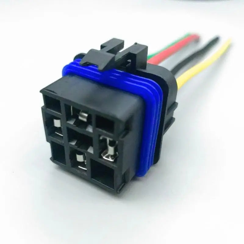 Relais automobile scellé et étanche, avec câblage intégré, DC12V/24V 40A 5 broches/4 broches, avec support et fils de 150mm