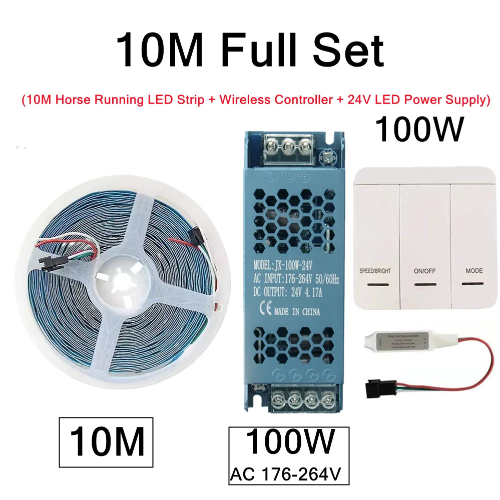 24 V Flowing LED Strip - Controller and Kit Options