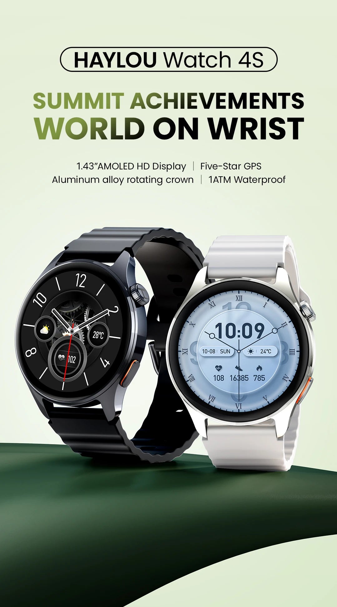 HAYLOU Watch 4S ceas GPS cu afișaj AMOLED de 1,43 inch