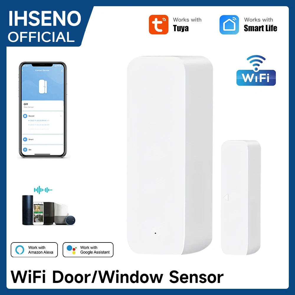 Tuya Wi-Fi Door & Window Sensors – 1, 2, 4 or 8 Sets