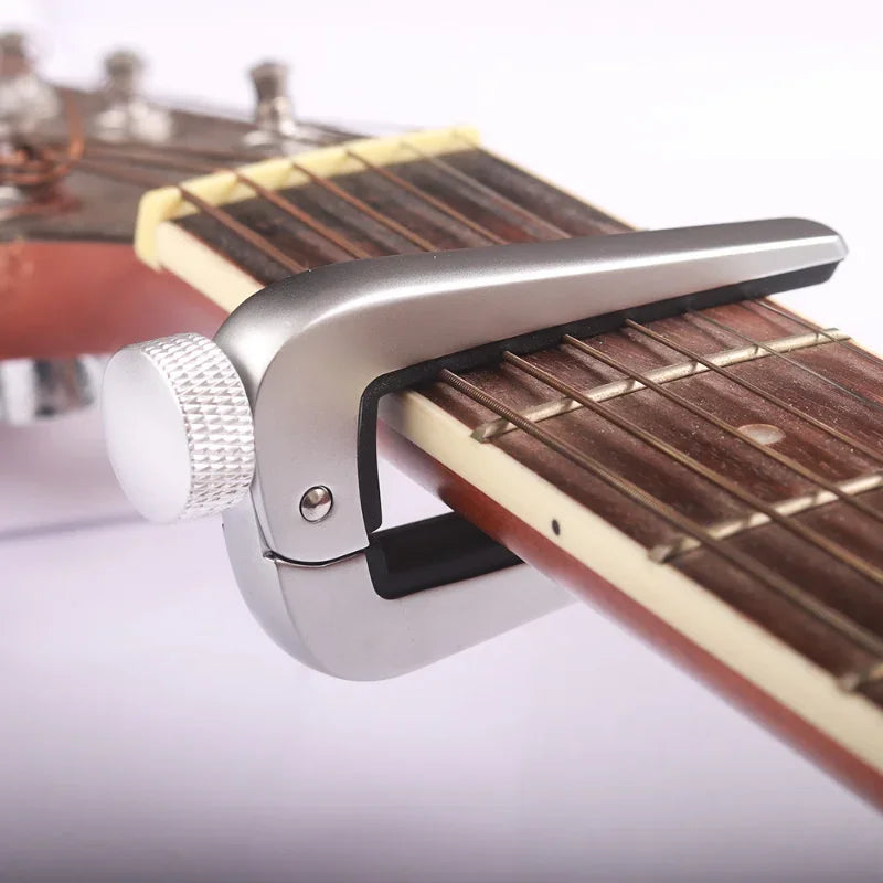 Adjustable Wide Guitar Capo with Dual Contact Profiles