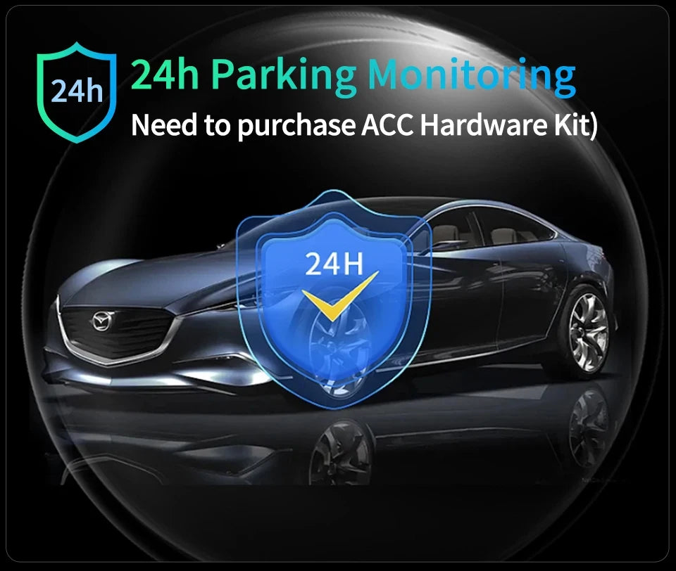 4K Touch Screen Car Dash Cam with Rear Camera