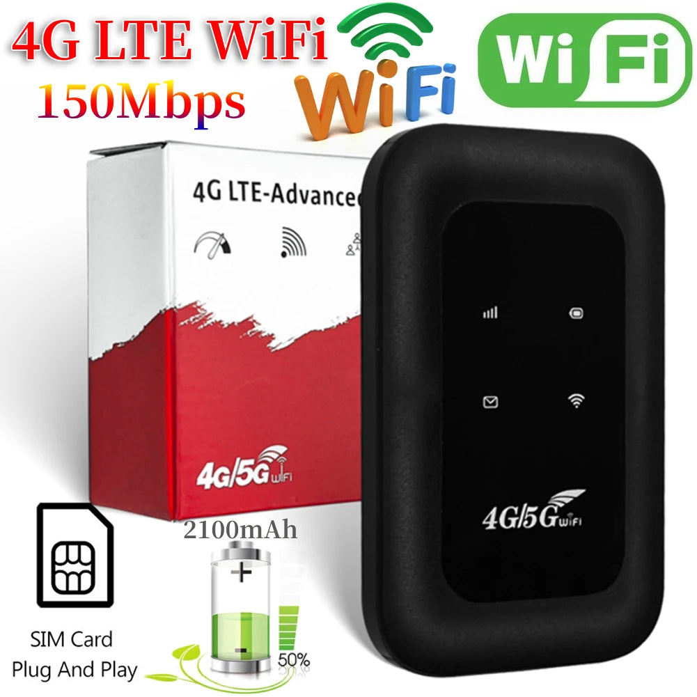 4G LTE Portable WiFi Hotspot Router 150Mbps with SIM Slot