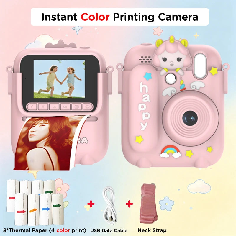 Kids Instant Color Printing Camera 32GB 1080P