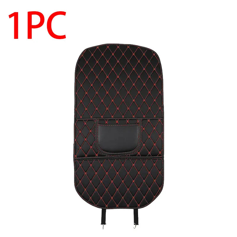 PU Leather Car Anti-Kick Mats Auto Seat Back Protector Cover Car Back Seat Organizer with Storage Pockets Interior Accessories