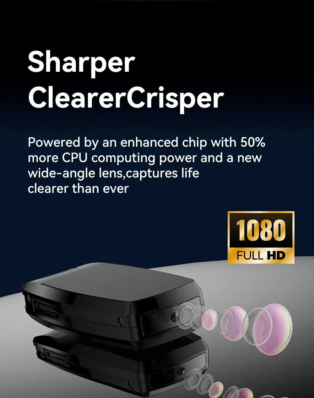 Caméra Mini Portable 1080P pour Enregistrement Clair et Discret