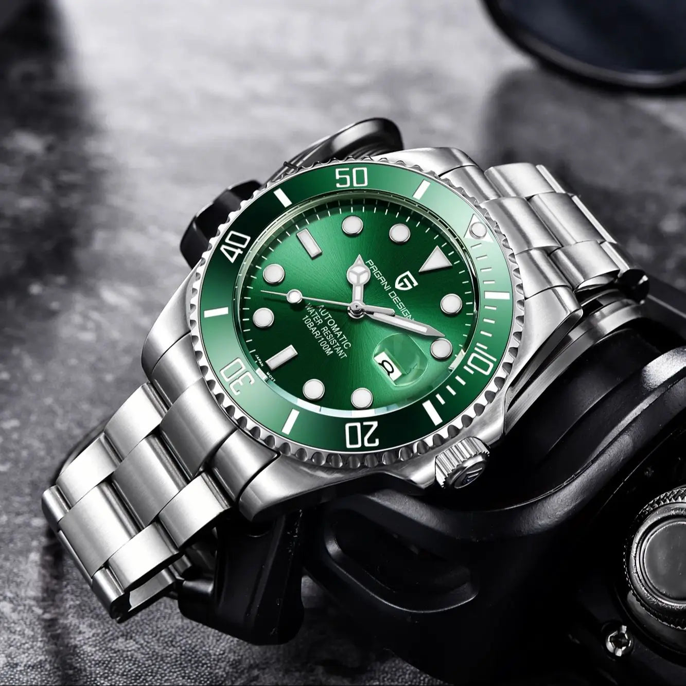 Men’s Automatic Mechanical Watch Stainless Steel 100M Waterproof