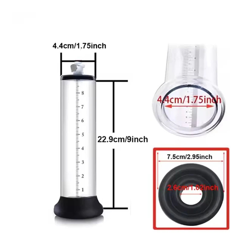Acrylic Penis Pump Manual Vacuum Penis Enlarger