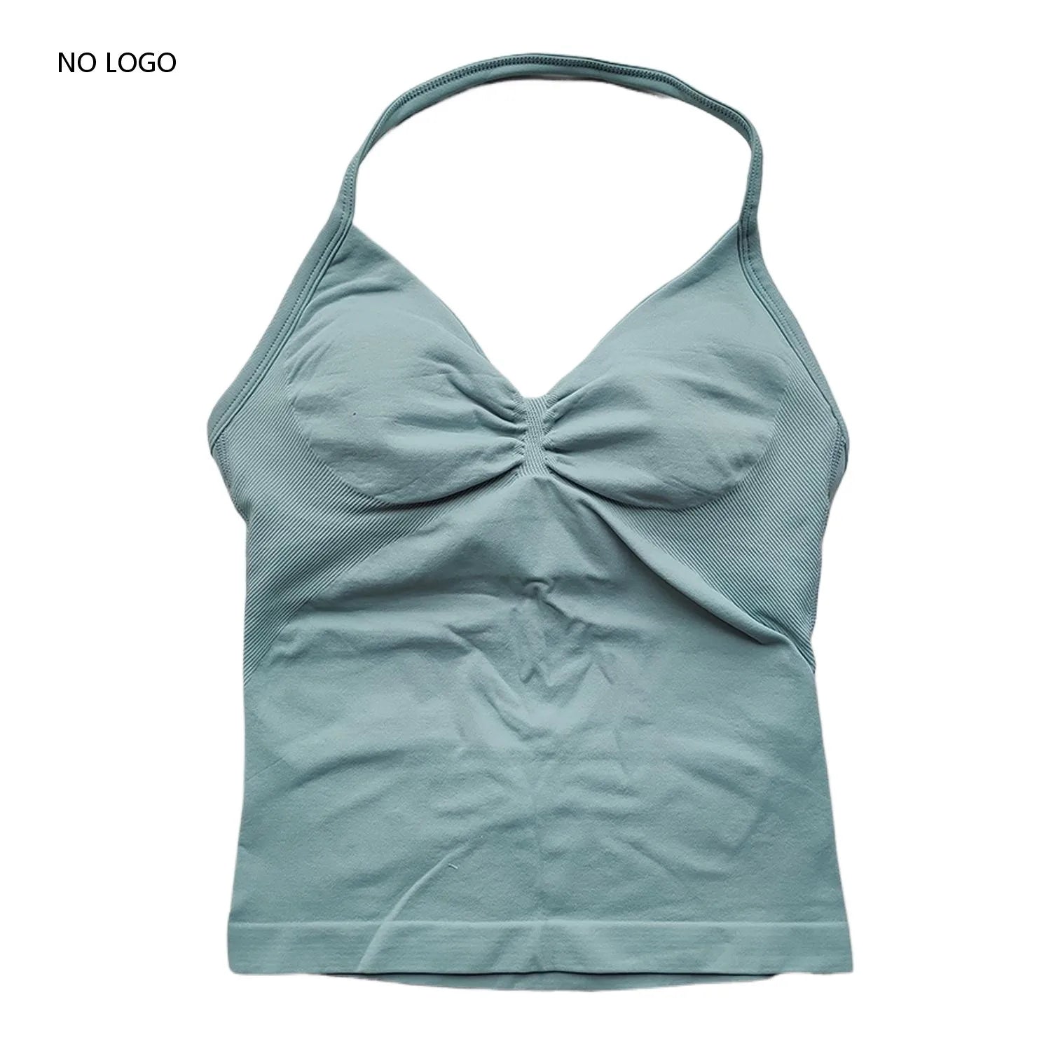 ARFTE Longline Strappy Gym Top Backless Gym Clothes Women Scrunch Built-in Bra With Removable Cups Yoga Tank Tops