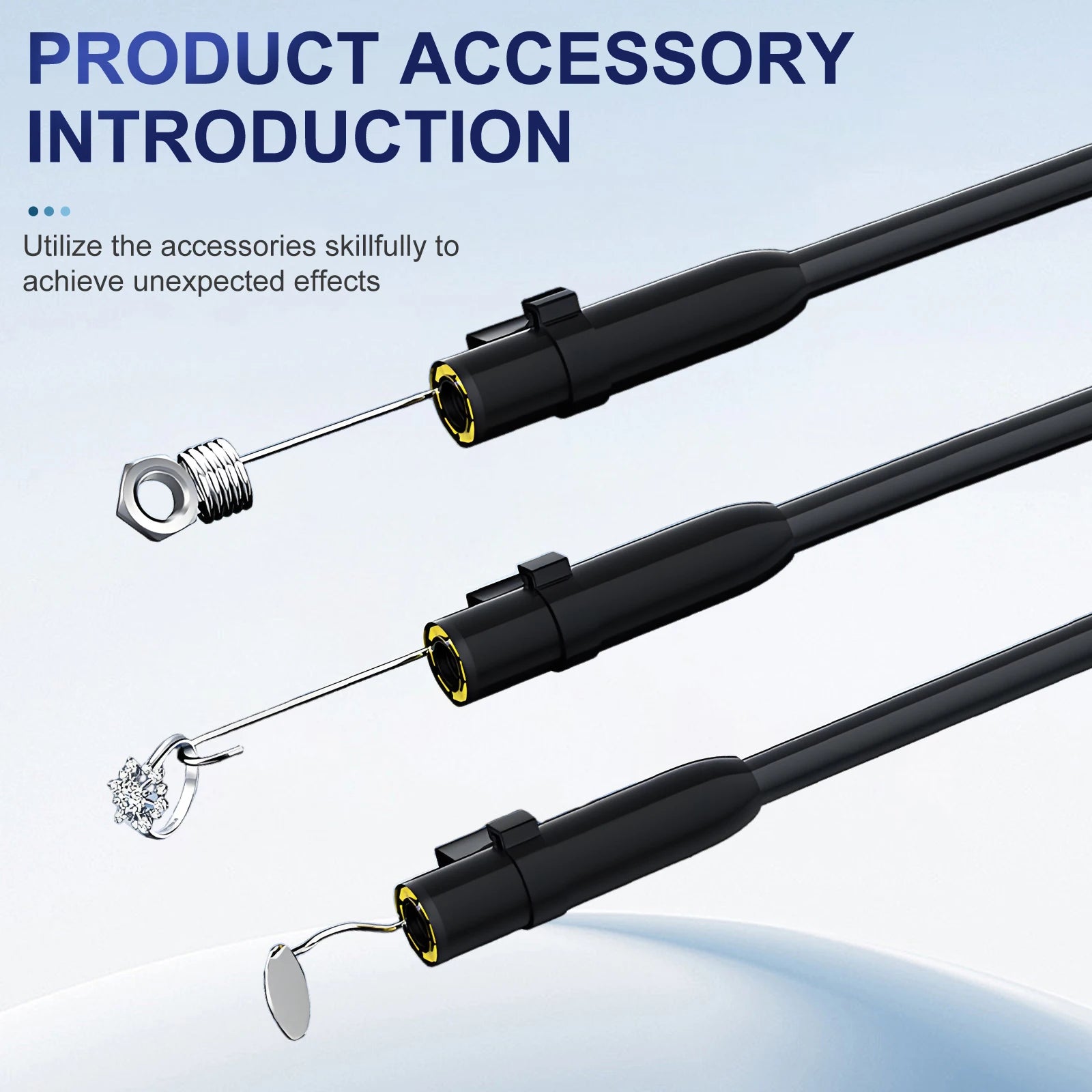 1080P HD Endoscope Camera with 4.3" LCD and 8 LEDs