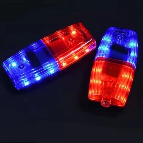 LED Red Blue Caution Emergency Police Light Flashing Shoulder Lamp USB Rechargeable Shoulder Warning Safety Torch Bike Tail Lamp
