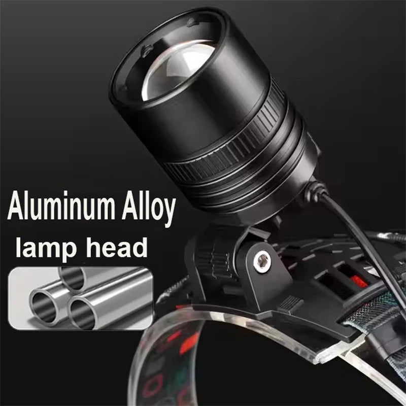 H02 Rechargeable Zoomable LED Headlamp
