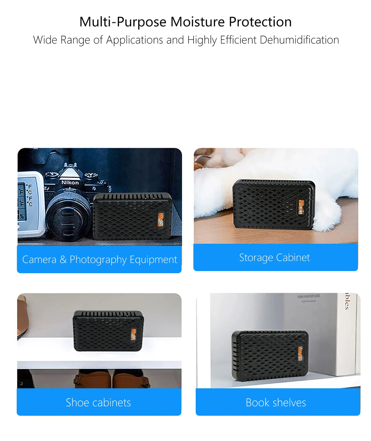 Reusable Camera-Cabinet Moisture Absorber - USB-C