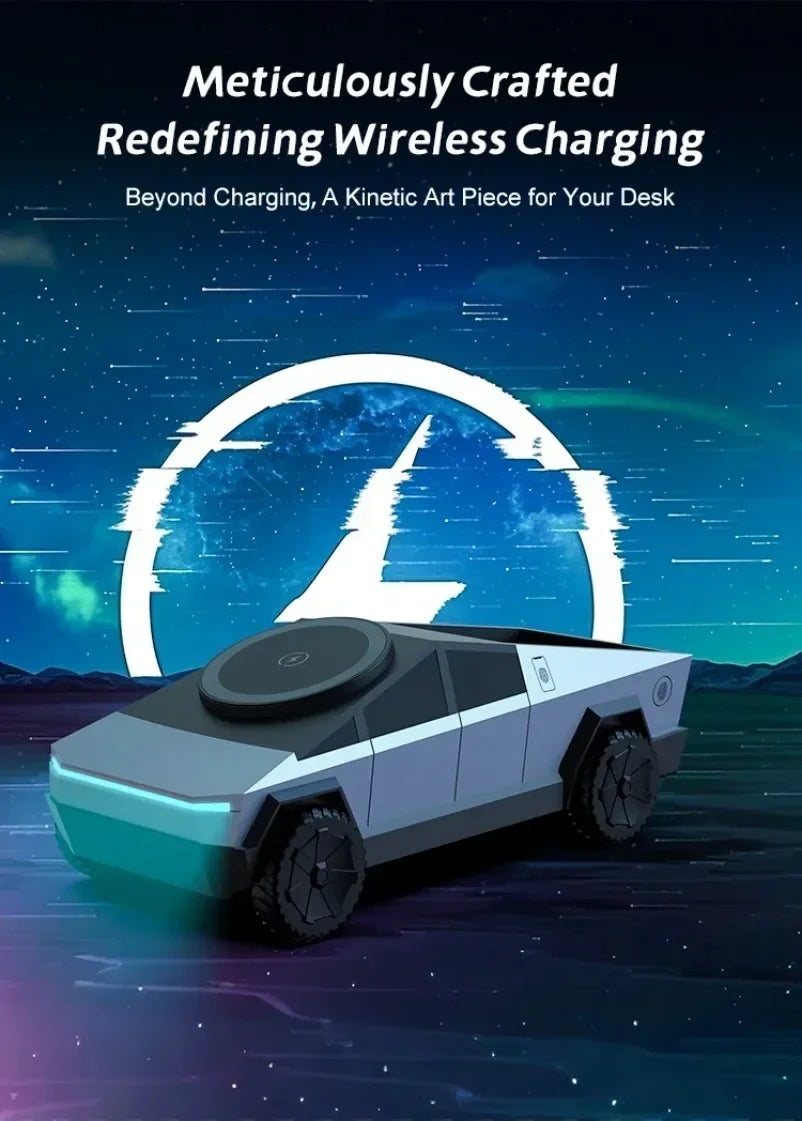 Car-Model Three-Device Wireless Charging Station
