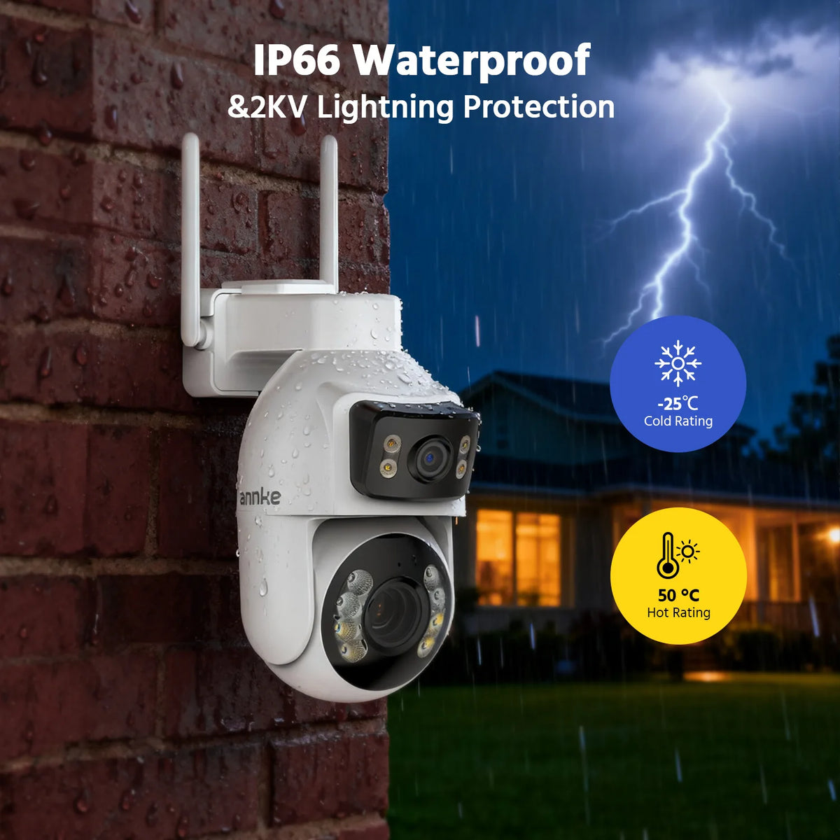 3 Inch PTZ Security Camera Dual Lens 5+5MP with 12X Optical Zoom